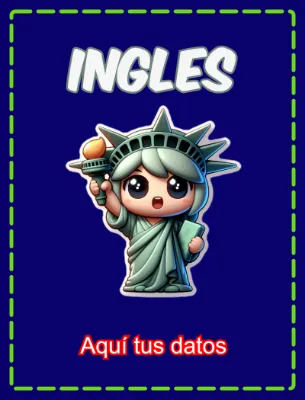 Portada para cuaderno de inglés Aestethic 2